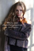 Валяное украшение с фиалками (Ирина Демченко)