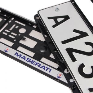 Номерные рамки для номера Maserati - серебро