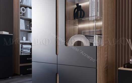 Гостиная Ким Графит Софт, Дуб Сонома