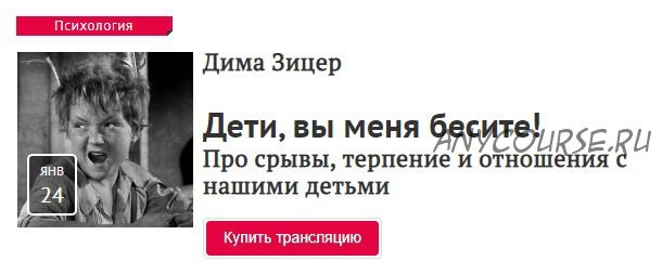 Дети, вы меня бесите! Про срывы, терпение и отношения с нашими детьми, 2020 (Дима Зицер)