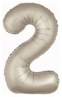 Цифра "2" фольгированная (40/102) Slim мистик крем