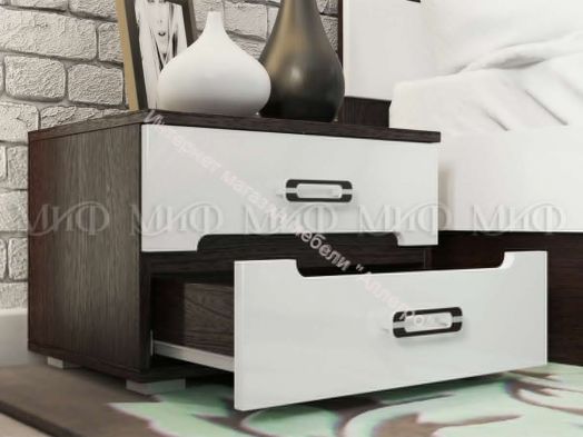 Спальня Ким Белый глянец/Дуб Венге