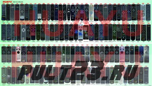 универсальный пульт для цифровых приставок DVB-T2+2 версия 2019-1