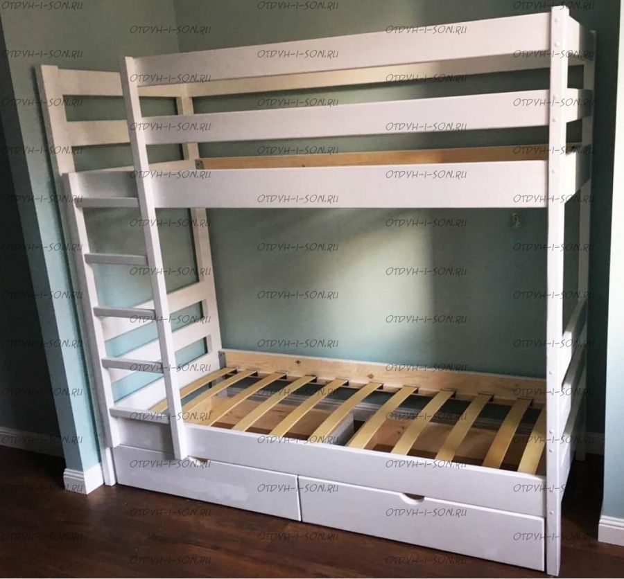 Кровать двухъярусная Кадет-2 с ящиками №В