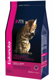 Eukanuba Sterilised для стерилизованных кошек с избыточным весом