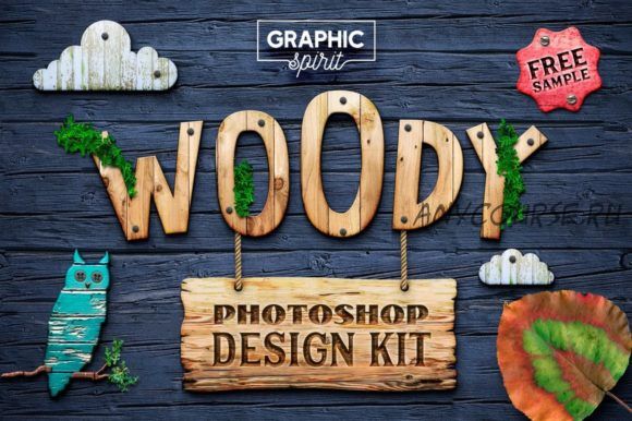 [Creativefabrica] Woody Photoshop Design Kit (Graphic Spirit)