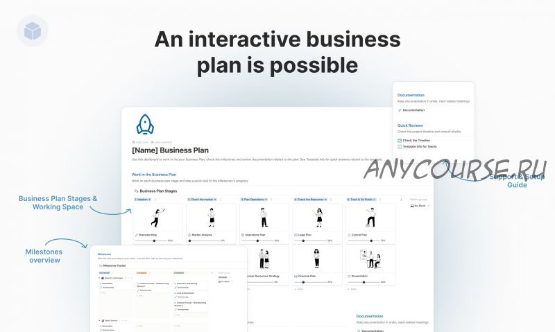 [Notion] Набор шаблонов Business Plan Workspace (Notionologia)