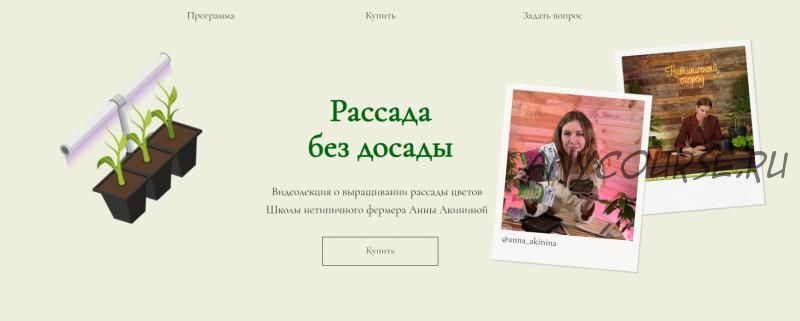 Рассада без досады. Выращивание цветочной рассады (Анна Акинина)