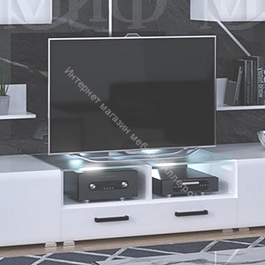 Гостиная Квадро Белый глянец