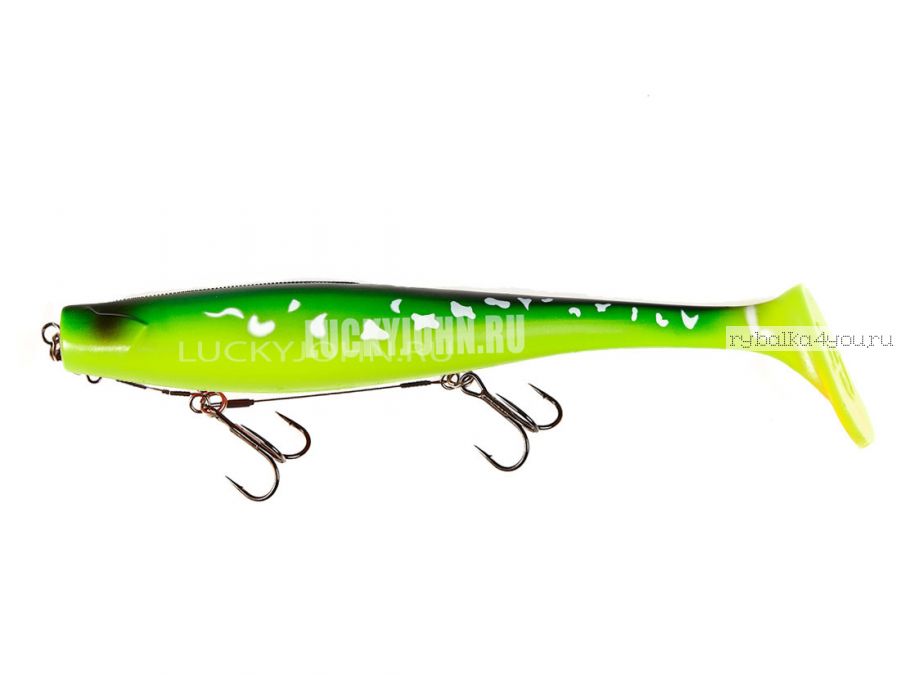 Силиконовые приманки Lucky John Kubira Swim Shad Set 228 мм / 70 гр +Stinger L цвет: PG26