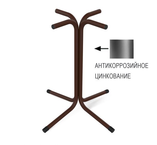 Основание для стола Sheffilton SHT-TU7-1 коричневое (цинк)
