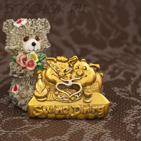 Брошь "Ужин хрюшек" (Danecraft США)