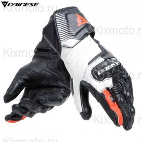 Перчатки женские Dainese Carbon 4 Long, Чёрно-красно-белые