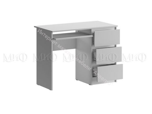 Стол письменный Челси Белый глянец холодный, Белый