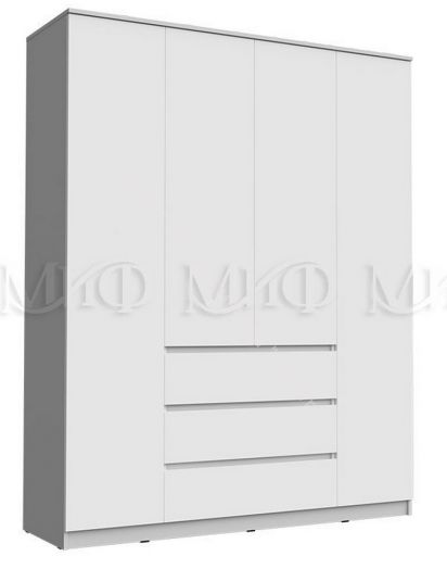 Шкаф 1600 Челси Белый глянец холодный, Дуб Сонома