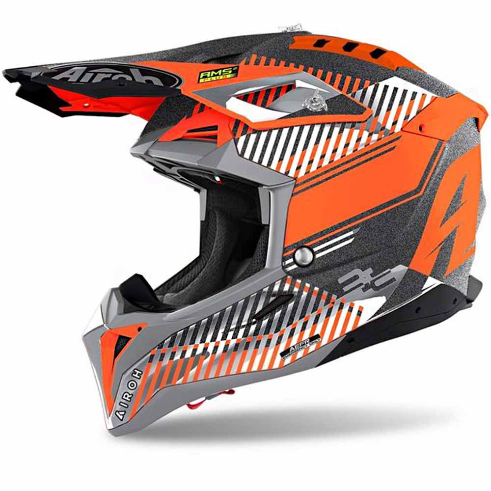 Airoh Aviator 3 Wave Chrome Orange шлем для мотокросса и эндуро