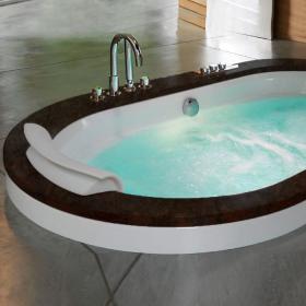 Гидромассажная ванна Jacuzzi Opalia Stone встраиваемая с 6 форсунками и 2 подголовниками 190x110 ФОТО