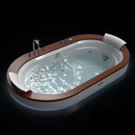 Гидромассажная ванна Jacuzzi Opalia Wood встраиваемая с 6 форсунками и 2 подголовниками 190x110 ФОТО