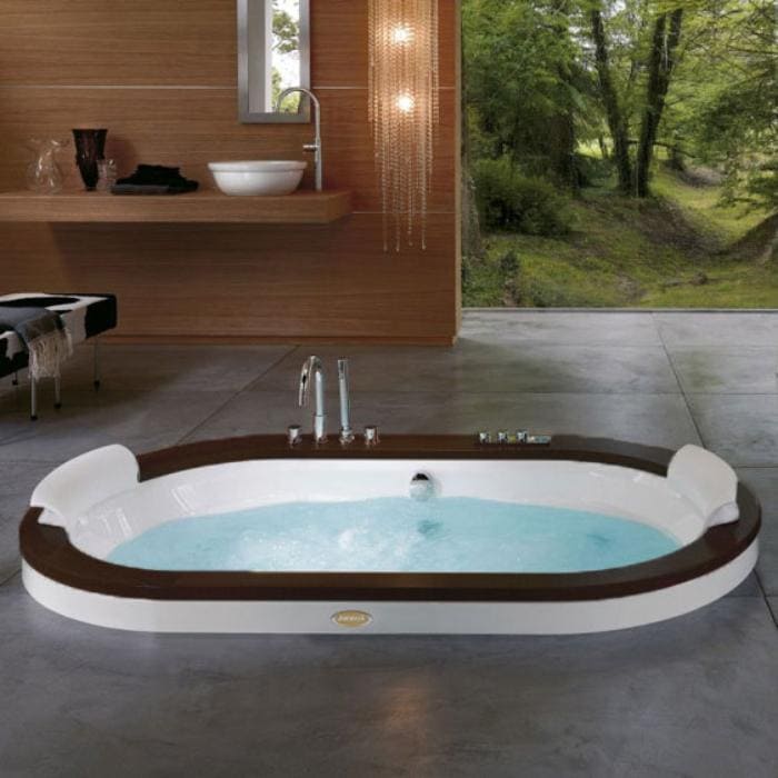 Гидромассажная ванна Jacuzzi Opalia Wood встраиваемая с 6 форсунками и 2 подголовниками 190x110 ФОТО