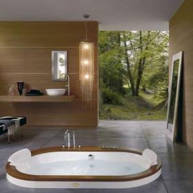 Гидромассажная ванна Jacuzzi Opalia Wood встраиваемая с 6 форсунками и 2 подголовниками 190x110 ФОТО