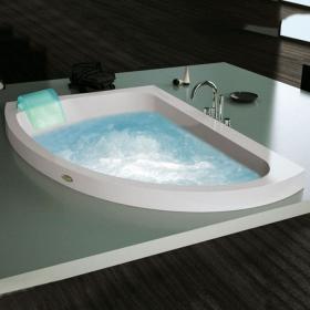 Гидромассажная асимметричная ванна Jacuzzi Aquasoul Offset 150х100 ФОТО