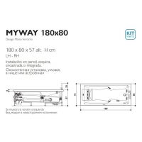 Гидромассажная ванна Jacuzzi Myway 180x80 универсального монтажа схема 2