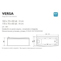 Гидромассажная ванна Jacuzzi Versa 160 универсального монтажа 160x70 схема 2