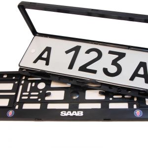 Номерные рамки для номера Saab - черные