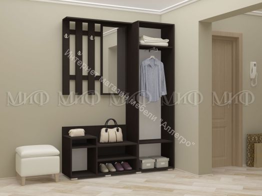 Прихожая Визит Дуб беленый/Дуб Венге