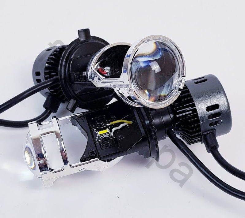 Светодиодные линзы лампы в фары H4 (95 ватт)