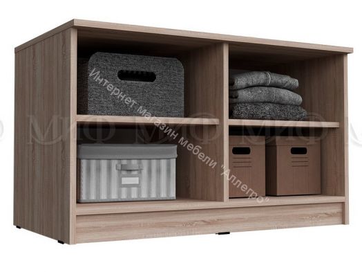 Антресоль-тумба универсальная Челси Белый глянец холодный, Дуб Сонома