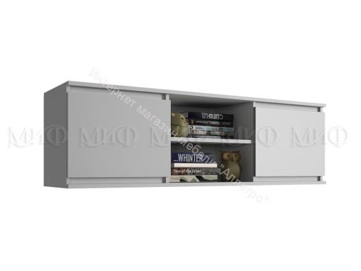 Антресоль Челси Белый глянец холодный, Белый