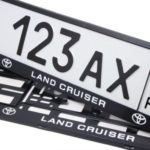 Номерные рамки под номера Toyota Land Cruiser - черные 3