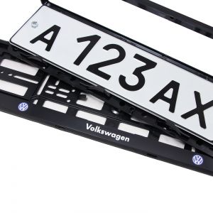 Номерные рамки под номера Volkswagen - черные 2
