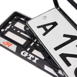 Номерные рамки под номера Volkswagen GTI - серебро 2
