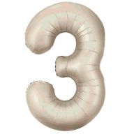 Цифра "3" фольгированная (40/102) Slim мистик крем