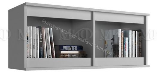 Антресоль малая Челси Белый глянец холодный, Белый