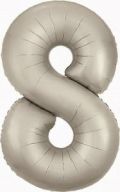 Цифра "8" фольгированная (40/102) Slim мистик крем