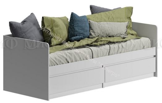 Кровать Челси 800х2000 мм Белый глянец холодный, Белый