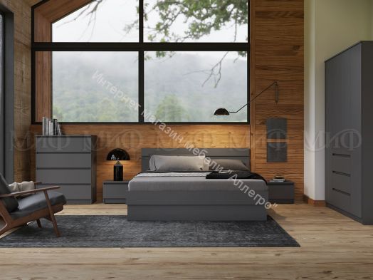 Тумбы прикроватные Челси 2 шт Графит