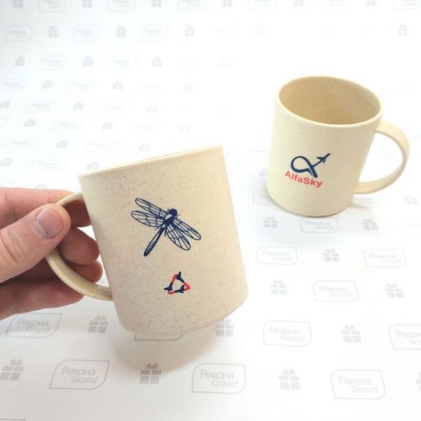 Кружки из бамбукового волокна с логотипом
