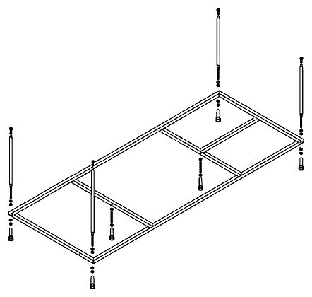 Металлический каркас для акриловой ванны CEZARES EMP-180-80-MF-R