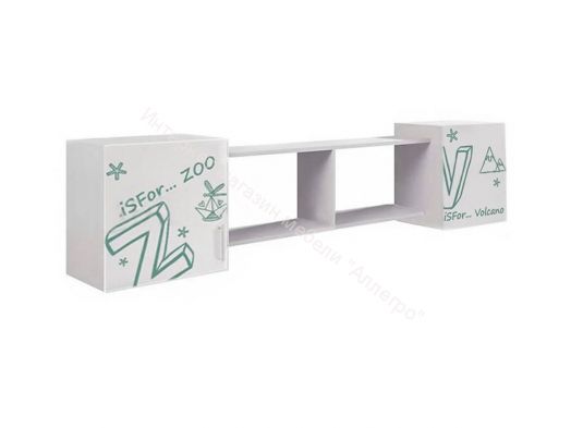 Антресоль Вега Алфавит Мята, Белый