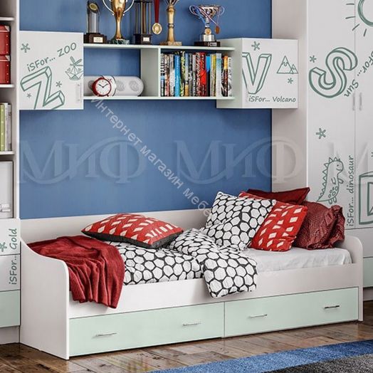 Детская Вега Алфавит Мята, Белый