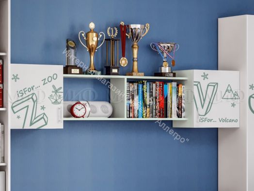 Детская Вега Алфавит Мята, Белый