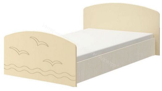 Кровать "Юниор-2" 2,0*0,8 м Ваниль, Дуб беленый
