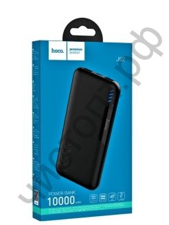 Моб. заряд. устрой. HOCO J82 черный 10000 mAh 2 USB, micro USB, Type-C, LED Power Bank