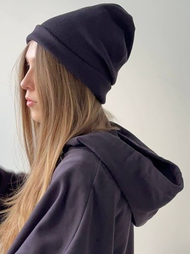 Шапка бини графит