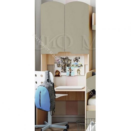 Стол с надстройкой "Юниор-3" Шарли Мокко, Дуб Беленый