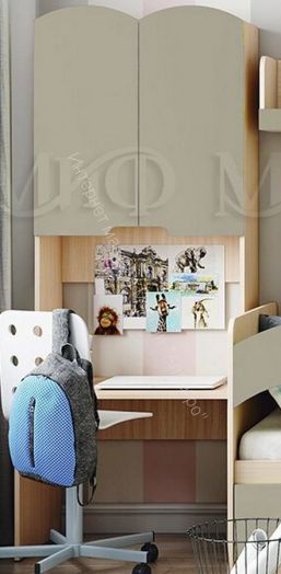 Стол с надстройкой "Юниор-3" Шарли Мокко, Дуб Беленый